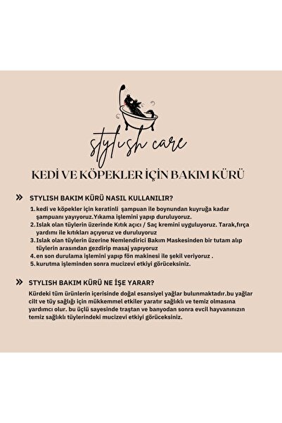 Stylish exculusive pet cosmetics kedi ve köpekler için keratinli bakım kürü