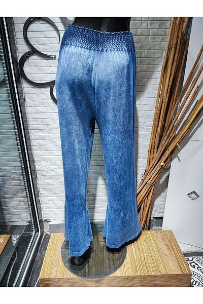 Sosyete Kaplumbağa Cotton Shalwar Trousers - Double Pocket, Elastic Waist and Slit Front Leg