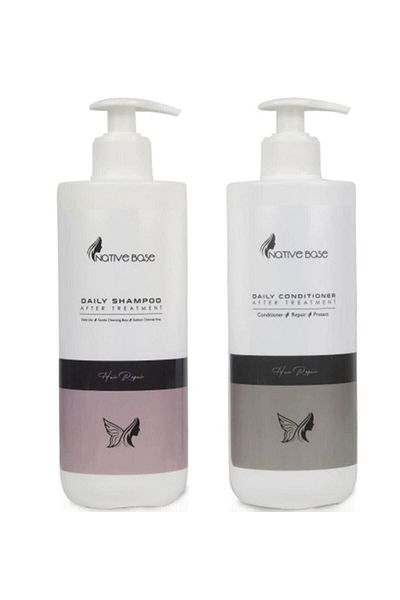 Native Base 500 Ml Daily After Keratin Daily Shampoo+Cream