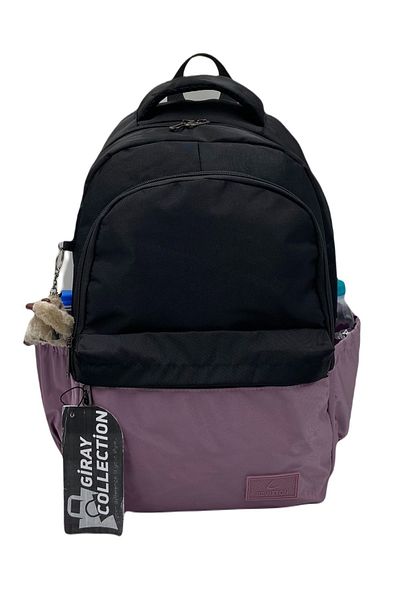 Bevitton Waterproof Gry Fabric - Black PluM School and Backpack 34100