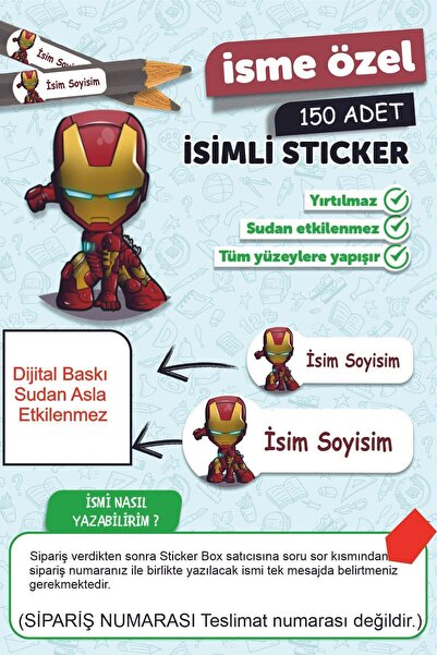 Think And Print Okul Etiketi Kalem Defter Etiketi Özel Isim Yazılabilen Etiket
