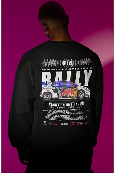 Fuddy Moda Φούτερ Peugeot Unisex Oversize Hoodless - Εκτύπωση στην πλάτη, Εκτύπωση Kenneth Timmy Hansen