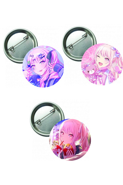 kleeyiseviyorum Hatsune Miku Pjsekai Project Sekai Colorful Anime Buton Rozet...