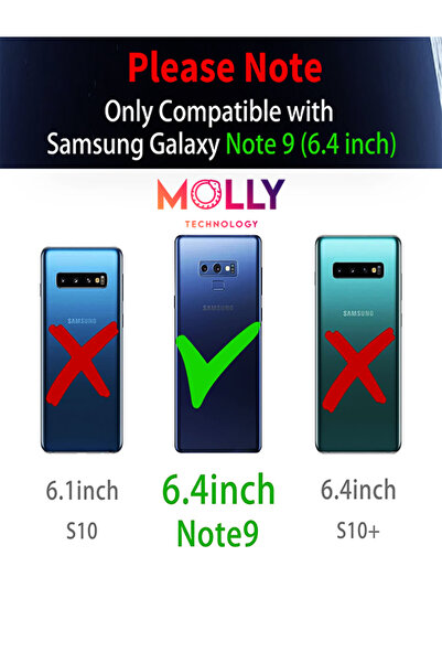 Molly Samsung Galaxy NOTE 9 İçin Petrol Mavisi Kenarları Gold Detaylı Lüks Silikon Kılıf