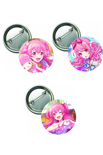kleeyiseviyorum Hatsune Miku Pjsekai Project Sekai Colorful Anime Buton Rozet...