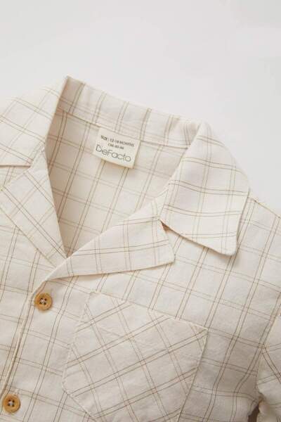 DeFacto Dfc - Checked Short Sleeve Shirt for Baby Boy