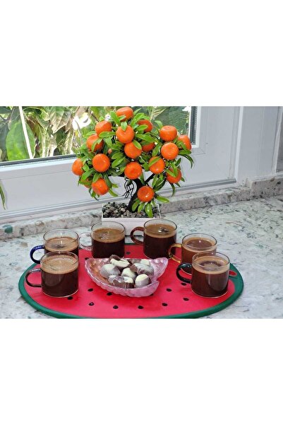 Genel Markalar Kahve Fincanı 6'lı Borosilikat Isıya Dayanıklı 90 ml Renkli Saplı