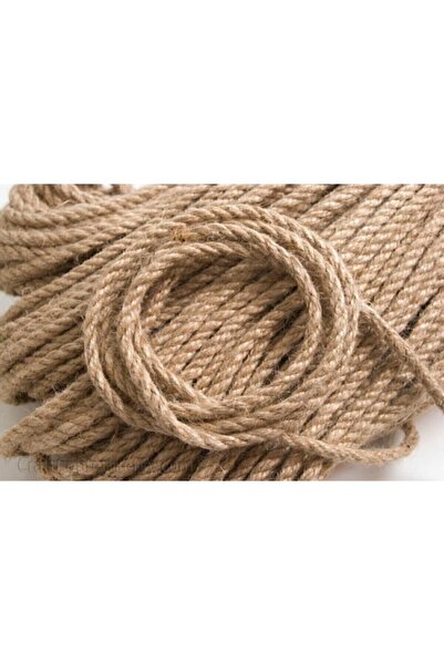 Ekodoğa Jüt Halat 6 Mm 100 Metre Ip Halat Hasır Ip Dekor Ipi Jüt Kendir Jüt Ç...