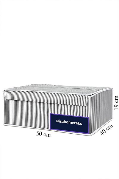Nisahometeks Base & Sofa Bed Under Box Storage 50 X 40 X 19 Cm (GREY)