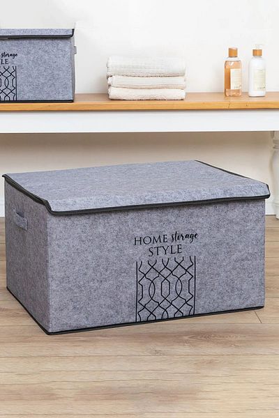 Nisahometeks Multi-Purpose Mega Plus Box with Felt Lid 57x41x31 cm