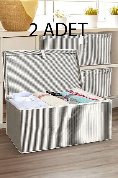 Nisahometeks 2 Pieces Maxi Box Storage 50 X 40 X 30 Cm