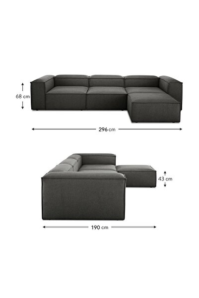 NEXHOME Nex 4 Modül Modüler L Köşe Koltuk Takımı