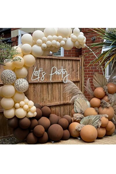 Öztürkpartievi سلسلة بالونات حورية البحر بلون الشوكولاتة والكراميل