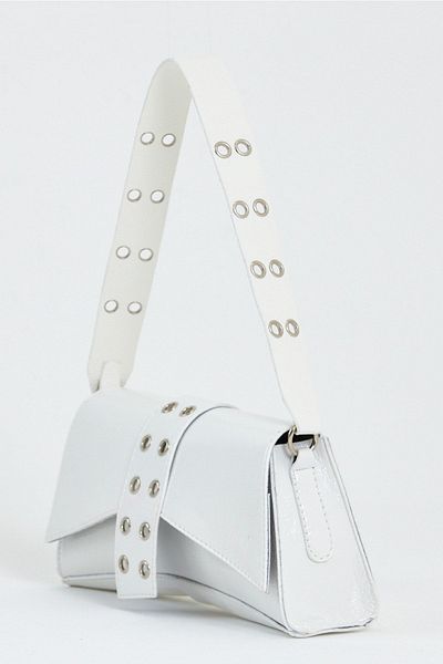 ALTUDA Women's Asymmetrical Studded Baguette Bag