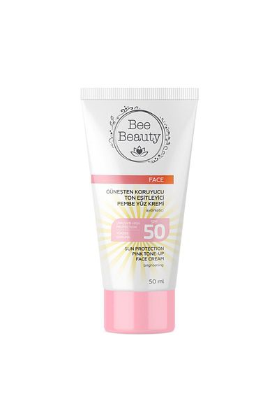 Bee Beauty Pink Face Cream - Sun Protection and Tone Equalizer, 50SPF, 50ml Brightening