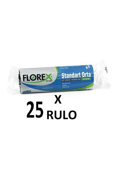 Florex Standard Medium Size Black Garbage Bag X 25 Rolls