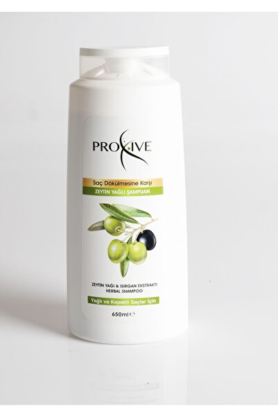 PROXİVE Tuzsuz Parabensiz Silikonsuz Boyasız Kepek Ve Kaşıntı Önleyici Bitkisel Zeytinyağlı Şampuan 650 ml