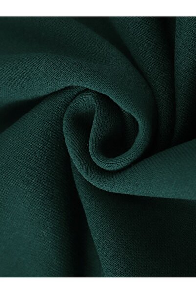 PENTHİLUS Khaki English Motivational Hooded Oversize Sweatshirt