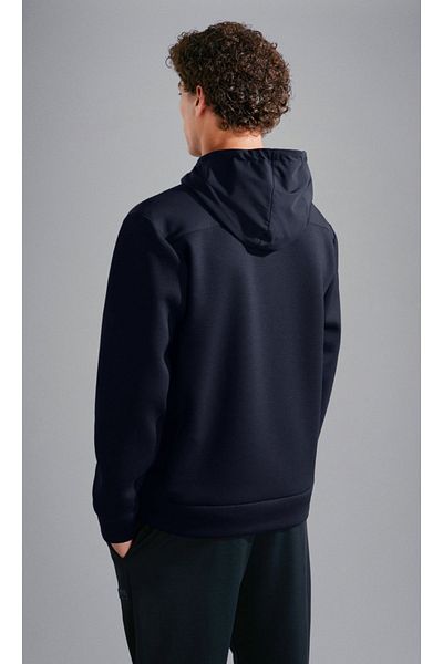 PAUL&SHARK Navy Blue Men's Sweatshirt - Hooded, Zippered, Long Sleeve 14311867 -050