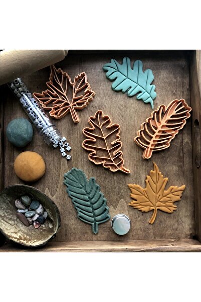 Rapithwin SONBAHAR YAPRAK KURABİYE KALIBI 3'lü Set Hamur Şekillendirici