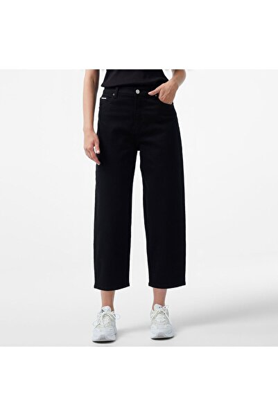 Calvin Klein Kadın Denim Normal Belli Düz Model Günlük Kullanım Siyah Jeans K20K207305-1BY