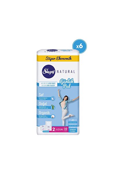 Sleepy Natural Günlük Ped Uzun 6X32=192 Adet Ped
