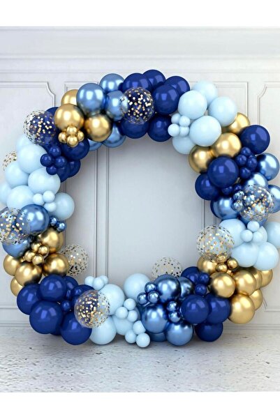 Öztürkpartievi Blue Navy Blue Balloon Set