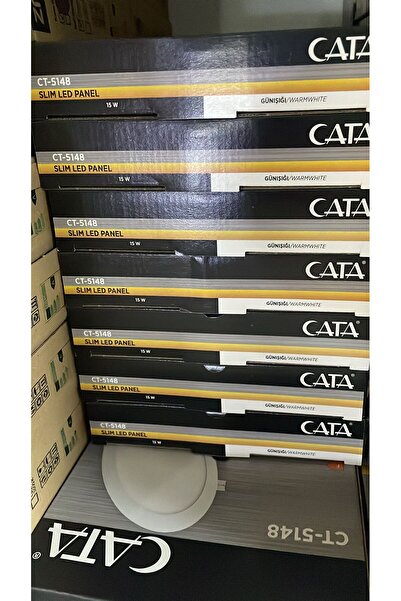Cata CT-5148 15W  Sıva Altı Yuvarlak Led Panel Armatür BEYAZ KASA GÜNIŞIĞI