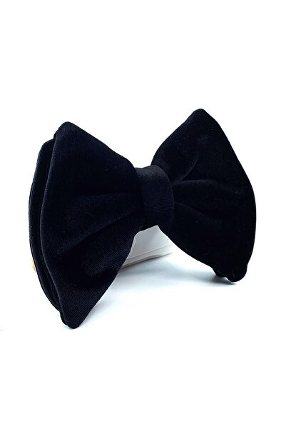 Kravatkolik Siyah Lüks Büyük Kadife Papyon P1703