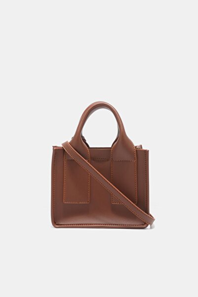 Black Ribbon Pure Mini Size Women's Accessory Bag - Tan