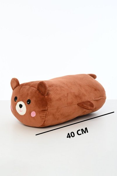Pufu Toys Hayvan Figürlü Peluş Oyuncak Yastık Yumuşak Ve Sevimli 40 Cm Rulo Peluş Oyuncak