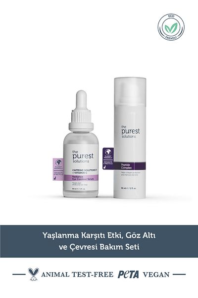 The Purest Solutions Anti-Aging Moisturizing and Eye Contour Brightening under Eye Appearance Supporting Intensive Care Kit