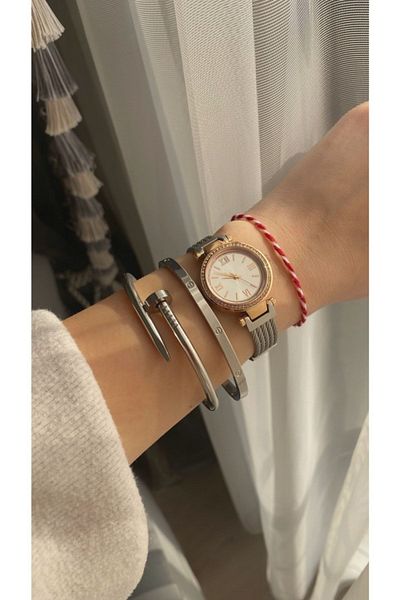 Owentis Steel Silver 2-Piece Combination Cuff Bracelet (nail + 3mm Cuff)