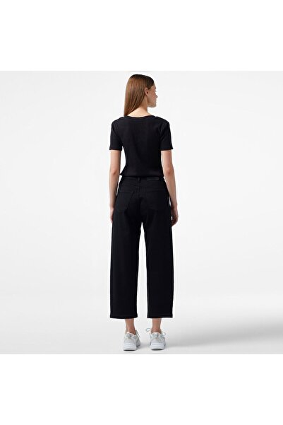 Calvin Klein Kadın Denim Normal Belli Düz Model Günlük Kullanım Siyah Jeans K20K207305-1BY