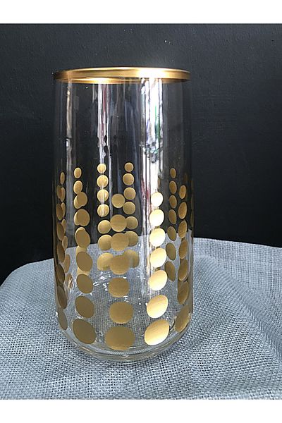 DECOSTYLE Gold 6 Pieces Vertical Point Pasabahce Soft Drink Cup