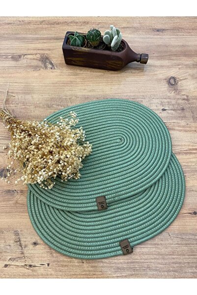 JÜTEX HOME Σετ 2 Ψάθινο Αμερικάνικο Σερβίτσιο Οβάλ Supla από γιούτα