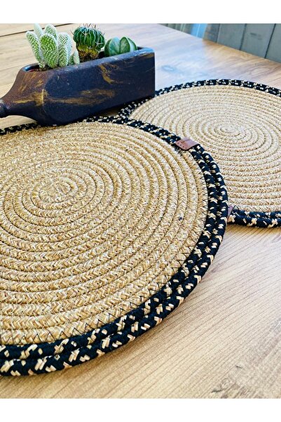 JÜTEX HOME Σετ 2 τεμαχίων από ζατζούρι από άχυρο αμερικανικής υπηρεσίας Supla