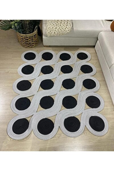 JÜTEX HOME jüt hasır el örgüsü halı kilim yıkanabilir çift taraflı oval