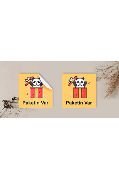 anka design 48 Pieces of Coated Sticker and Cargo Label - 4X4Cm Packaging