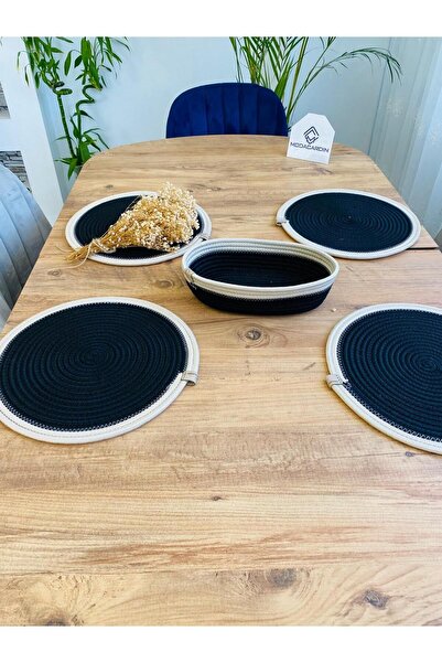 JÜTEX HOME Σετ 5 τεμαχίων από άχυρο από γιούτα American Service Supla και καλάθι