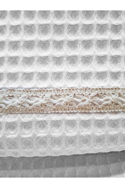Sabia 100% Cotton Double Rustic Style Stylish Lace Pique & Sofa Cover Thick Textured