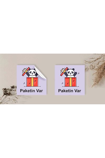 anka design 48 Pieces of Coated Sticker and Cargo Label - 4X4Cm Packaging