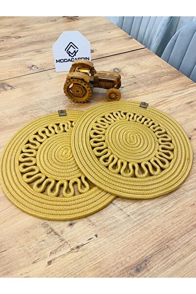 JÜTEX HOME Σετ 2 τεμαχίων από ζατζούρι από άχυρο αμερικανικής υπηρεσίας Supla