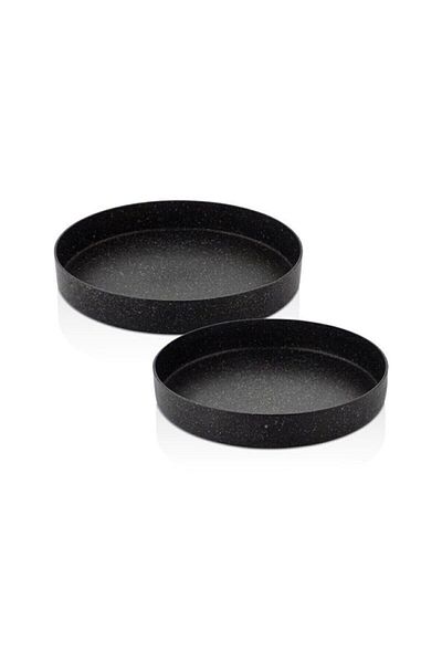 COOKCASE طقم صينية بلاك بلس مكون من قطعتين - 3 ملم