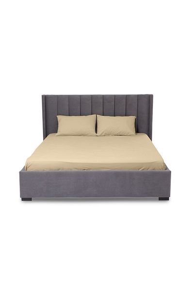 Sabia Organic 100% Cotton 240X260Cm Double Flat Sheet Set 62 Wires (155 Tc)