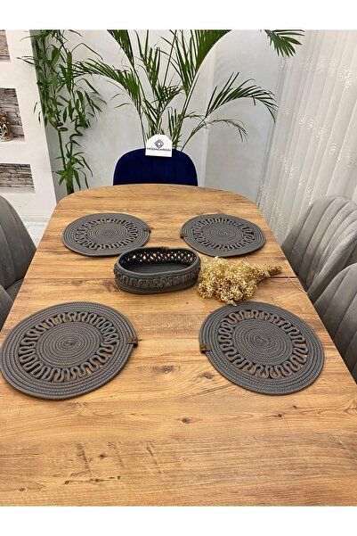 JÜTEX HOME Σετ 5 τεμαχίων από άχυρο από γιούτα American Service Supla και καλάθι