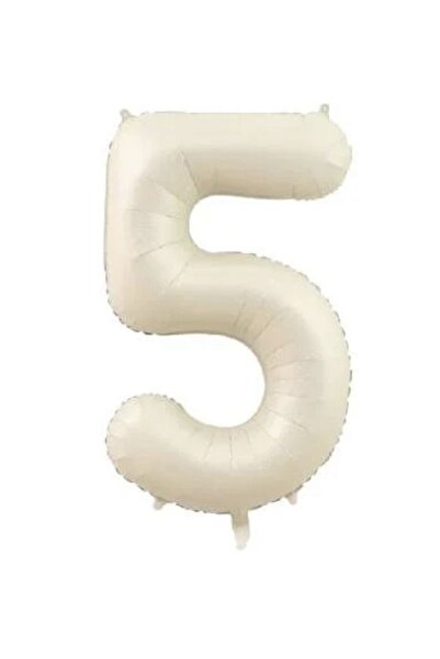Öztürkpartievi Krem Rengi Satin Rakam Folyo Balon