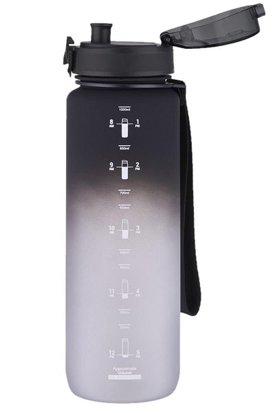 Uzspace Large Size 1000ml Motivation Bottle Double Color Softtouch Ff Collection Tritan Water Bottle