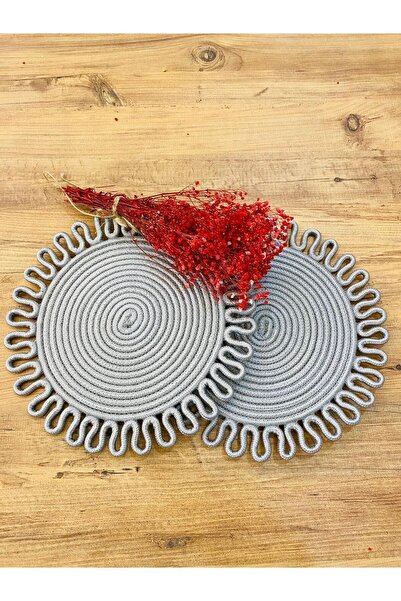 JÜTEX HOME Set de 2 plăci de serviciu americane din răchită de iută