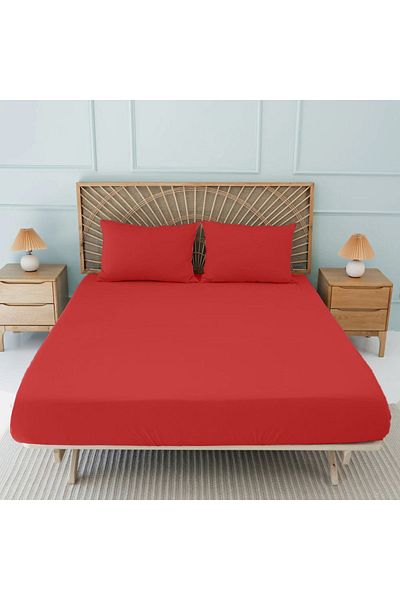 Sabia طقم ملاءات سرير مزدوج من القطن العضوي - 140x200 سم، ارتفاع 30 سم، مطاط، 62 خيط (155 TC)